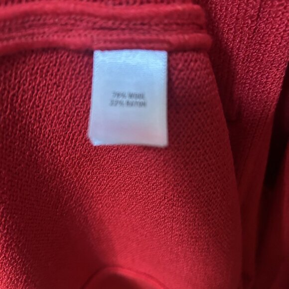 St. John Collection Red Santana Knit Tunic Sweater Wool Dress Size 8 - Picture 8 of 9